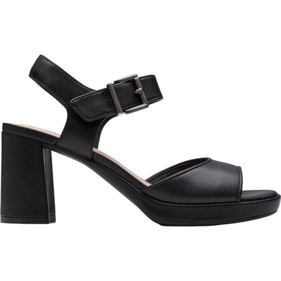 NWT Clarks - Womens Ambyr Lyn Faye Sandals, Black Interest, 6.5 UK - Picture 1 of 1